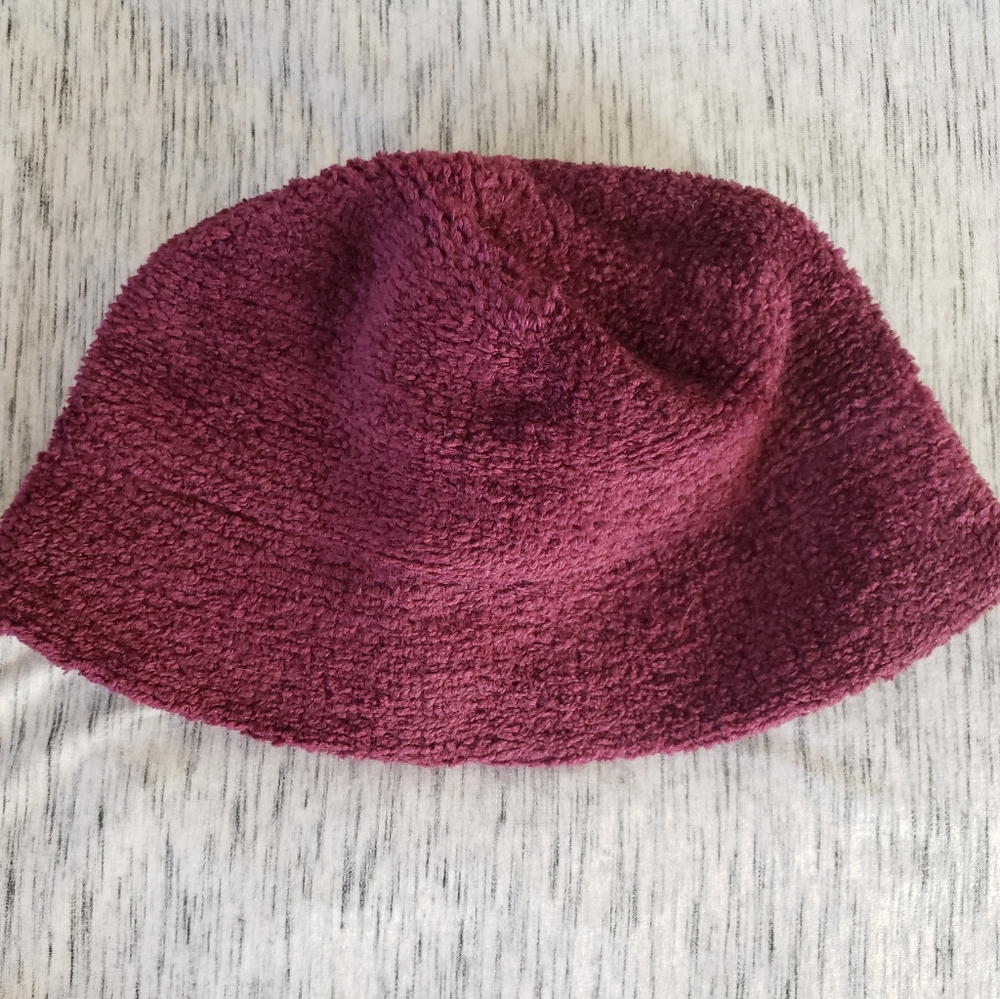 Soft Raspberry Chenille Knit Bucket Hat - Picture 2 of 5